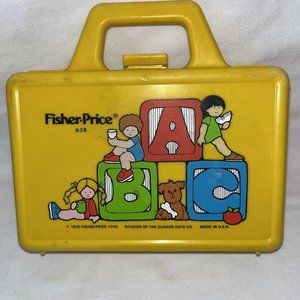 Vintage Fisher Price ABC Toy Lunchbox With Thermos Some Wear And Marks From Age
